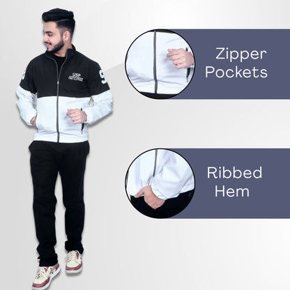 Caraba Men's Colorblock Light Rain Jacket | Stylish Nylon Windcheater | Full Sleeve Zip-Up Jacket with Stand Collar | Casual Sportswear