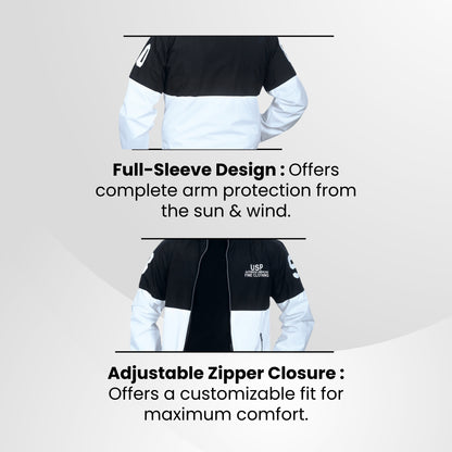 Caraba Men's Colorblock Light Rain Jacket | Stylish Nylon Windcheater | Full Sleeve Zip-Up Jacket with Stand Collar | Casual Sportswear
