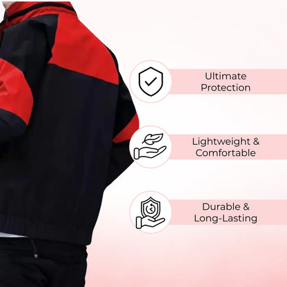 Caraba Colorblock Men's Rain Jacket for Light Rain
