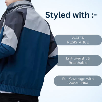 Caraba Men’s Lightweight Water Resistant Rain Jacket – Windproof, Foldable & Travel-Ready