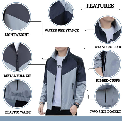 Caraba Mens Stylish Windcheater Jacket for Sport & Outdoor Activity