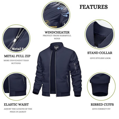 Caraba Men’s Lightweight Water Resistant  Winter Jacket – Windproof, Foldable & Travel-Ready