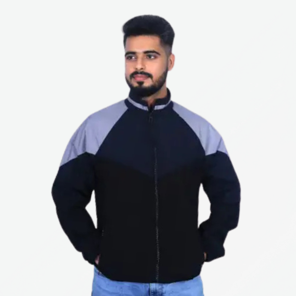 Caraba Men's Colorblock Light Rain Jacket | Lightweight Windcheater for Light Rain | Full Sleeves, Regular Fit, Stylish Stand Collar