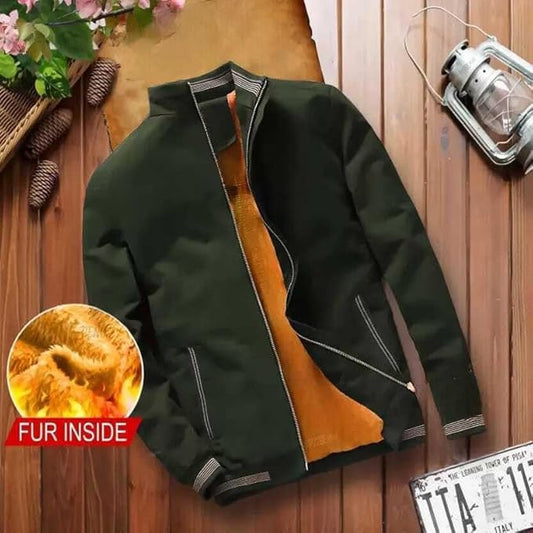 Caraba Mens Jackets for Winter, Lightweight Bomber Jacket, Full Sleeve, Regular Fit, Stylish Stand Collar, Zipper Closure jacket