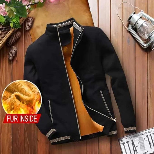 Caraba Mens Jackets for Winter, Lightweight Bomber Jacket, Full Sleeve, Regular Fit, Stylish Stand Collar, Zipper Closure jacket