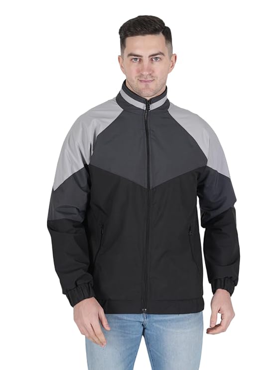 Caraba Men's Casual Workout Running Lightweight Outdoor Sporty Wind Cheater Jacket