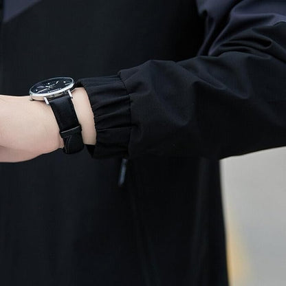 Men's Nylon Water Resistant Windcheater Full Sleeves Stand Collar Winter Sports Jacket
