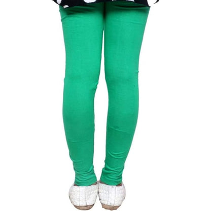 Plain Ankle Length Cotton Leggings for Kids & Girls Pack of 4