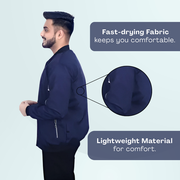 Caraba Men's Nylon Full Sleeve Standard Length Jacket | Jackets For Men | Stylish Jackets for Men | Bike Jackets | Jerkin for Men