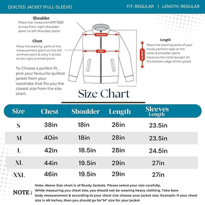 Caraba Mens Jackets for Winter, Lightweight Windcheater Jacket, Full Sleeves, Regular Fit, Stylish Stand Collar, Zipper Closure
