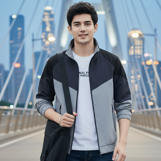 Caraba Plus Size Jacket for Men's & Boys Stylish Full Zip UP Winter Jacket for Running, Trekking, Travelling & Gym Workout Fashionable Jacket