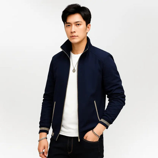 Caraba Mens Jackets for Winter, Lightweight Bomber Jacket, Full Sleeve, Regular Fit, Stylish Stand Collar, Zipper Closure jacket