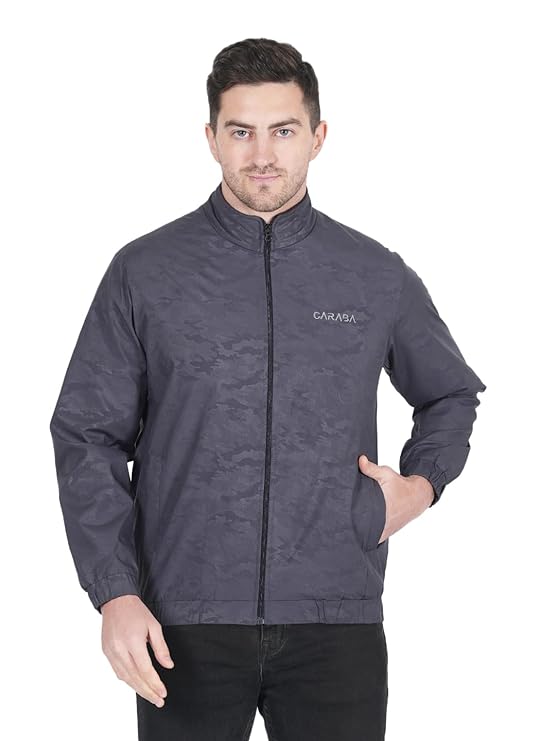Caraba Men's Casual Workout Running Lightweight Outdoor Sporty Wind Cheater Jacket