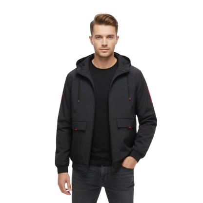 Caraba Men's Lightweight Winter Jacket, Full Sleeve Windcheater | Ideal for Trekking, Running, Gym Workouts & UV Protection