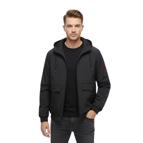 Caraba Men's Lightweight Winter Jacket, Full Sleeve Windcheater | Ideal for Trekking, Running, Gym Workouts & UV Protection